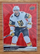 2024 25 Upper Deck Nicolas Roy Red Outburst /25 #183 Vegas Golden Knights