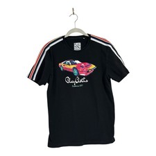 Play cloths Men 100% authenitc S/S t-shirt size Medium black solid W  logo