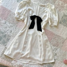 WAYF Alaba Bow Mini Dress black bow cute chic   Size XS Women’s FLAWS