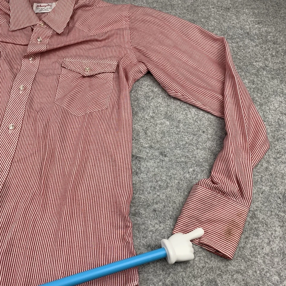 VTG Wrangler Single Needle Tailoring Long Tails 15 1/2x35 Made in the USA - Image 4 of 4