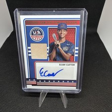 2023 Panini Stars & Stripes Elijah Clayton Auto Jersey Patch USA Baseball Rookie