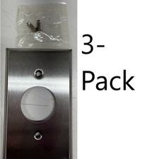 1-Gang Receptacle Cover 3-Pack Brushed Chrome FREE SHIPPING