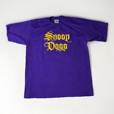 Snoop Dogg Graphic Tee Purple Gold Print Pro Club Heavyweight XL Hip Hop Rap