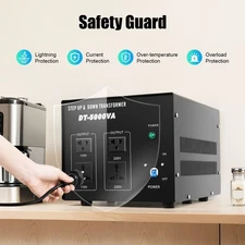 Heavy Duty 5000W Voltage Transformer Step Up/Down 110V to 220V Converter