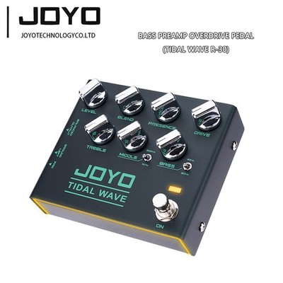 JOYO Analog Bass Pedal: Preamp Overdrive with Ambient LED and Dry/Wet Blend R-30