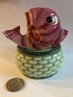 Vintage Salt And Pepper Occupied Japan Red Fish With Green Basket Stand — photo 9