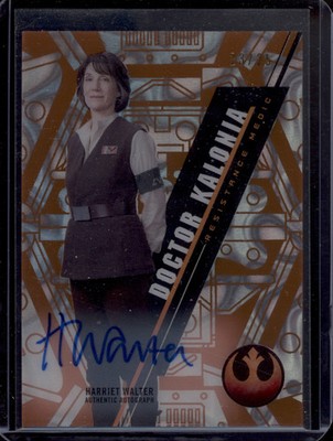 2016 High Tek Star Wars Harriet Walter as Doctor Kalonia Orange SSP Auto /25