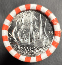 2026-D Mayflower Compact Quarter Rolls - 3 Roll Lot OBW BU $30 Face Value Denver