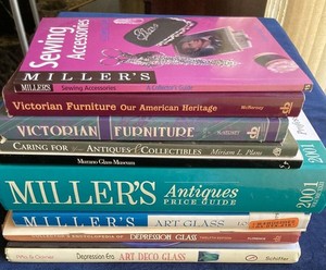 LOT of 10 ID & Price Guide Books on Assorted Antiques & Collectibles Furniture