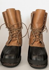 Vtg 1980s LL BEAN Maine Hunting Shoe Duck Boots 10" 10-Eyelet 10M USA
