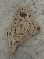 Maine State Wood Cribbage Board By Maple Land...
