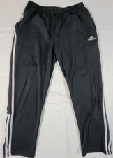 Vintage Y2K Adidas Men's Black Stripe Sweatpants Size Medium AQ9002