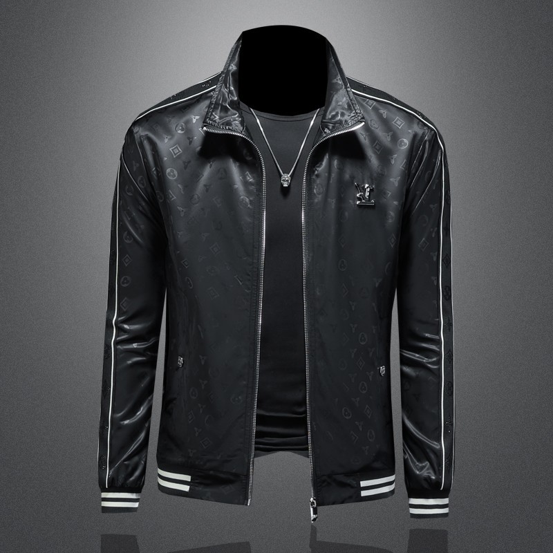 Men's Slim Fit Bomber Jacket – Trendy Streetwear Long Sleeve Coat