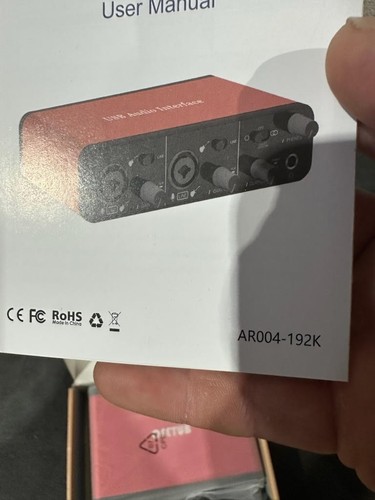 USB-C Audio Interface 24Bit/192kHz-Recording Podcasting & Streaming, 48V Phantom - Picture 3 of 6