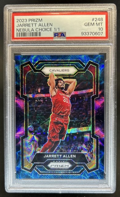 2023-24 Panini Prizm Jarrett Allen Prizm Choice Nebula #1/1 Cavaliers PSA 10