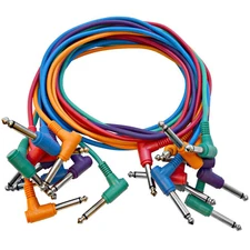 10 Pack 3ft TS 1/4" Right Angle Patch Cables SARAPC3n