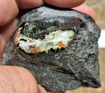 Polished Copper Replacement Agate Nodule In Basalt Host Rock -Wolverine #2 Mine