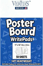 50 Pack Poster Board Heavyweight 11" X 14" White Poster Boards 290GSM 14PT Thick