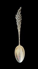 ANTIQUE CHICAGO STERLING SILVER Souvenir SPOON Art Nouveau FLORAL 20 grams 
