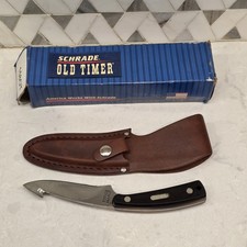 Cuchillo Skinner Vintage Schrade Old Timer 1580T Gut Hook. Nuevo en caja