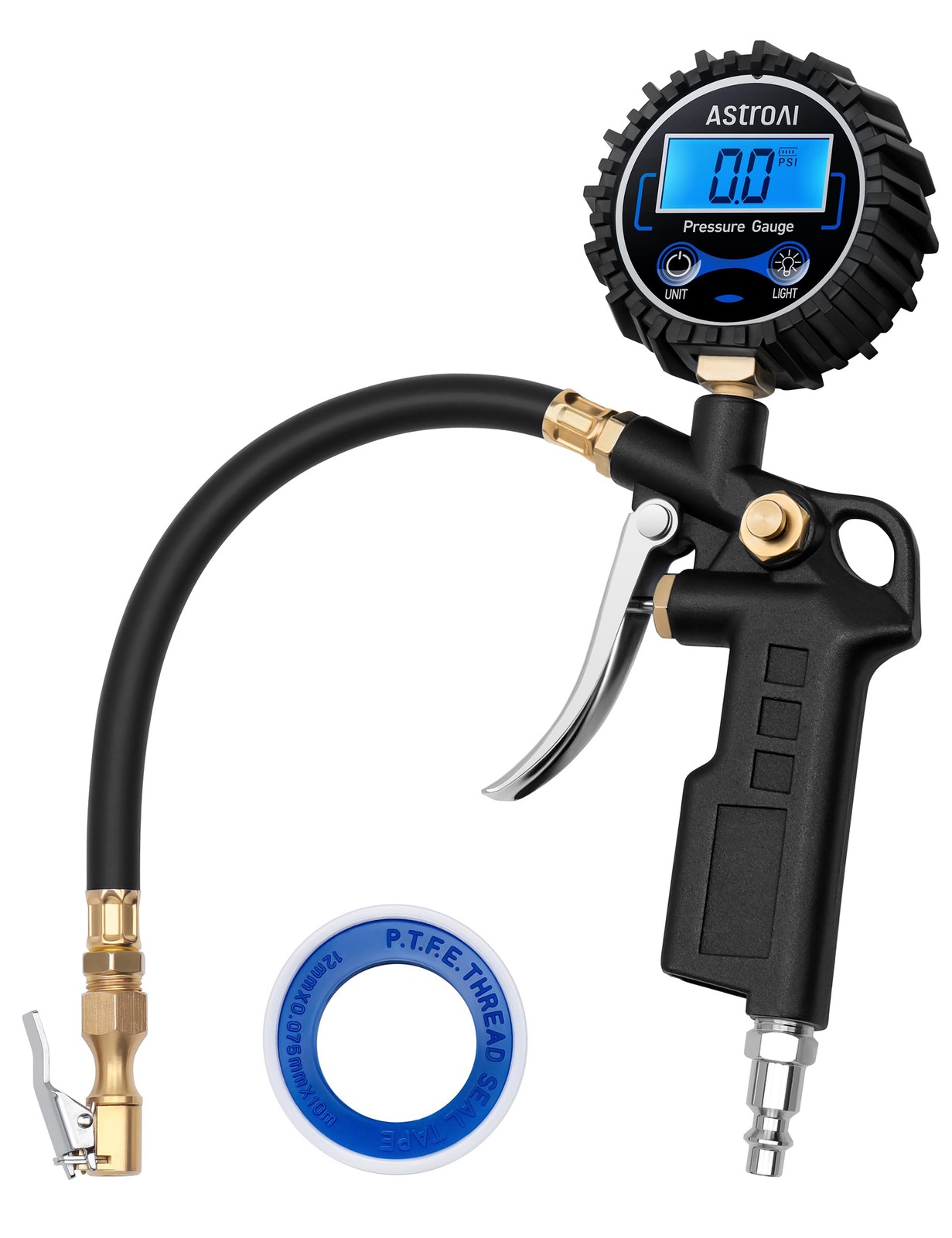 AstroAI Digital Tyre Inflator with Pressure Gauge 0.1 Display Resolution 250 PSI