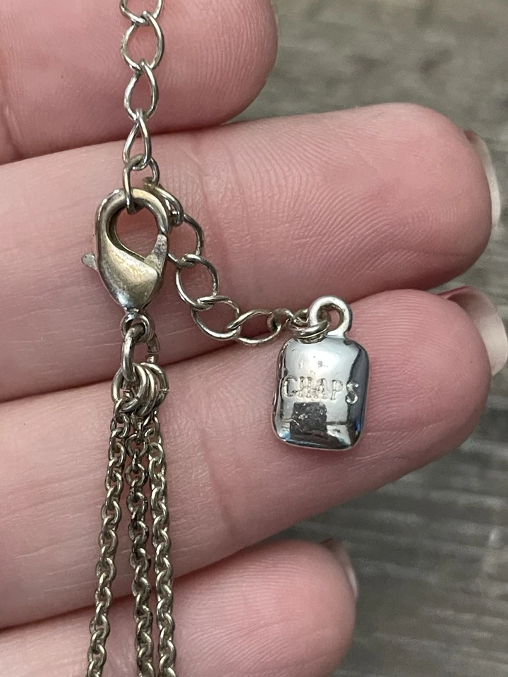 Collar Chaps Plata Multi Hilos Turquesa Cuentas Cadena En Capas Joyería Foto 4 de 4