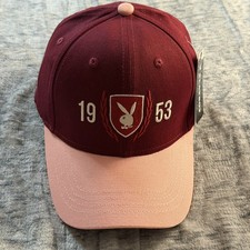 Playboy Maple Bacon Dad Hat Burgundy Pink Adjustable Baseball Cap New with Tags