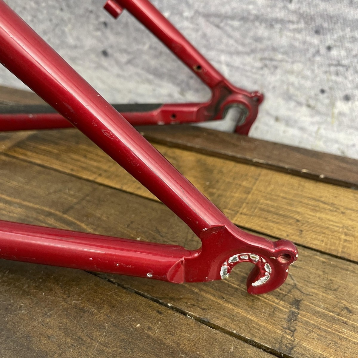 Vintage Kona Fire Mountain Steel MTB Frame 16in Small Hardtail Red