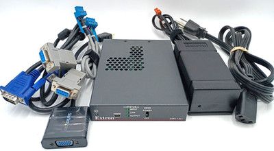 Extron DTP2 T 211 (Transmitter) W power cord HD to VGA adapter converter