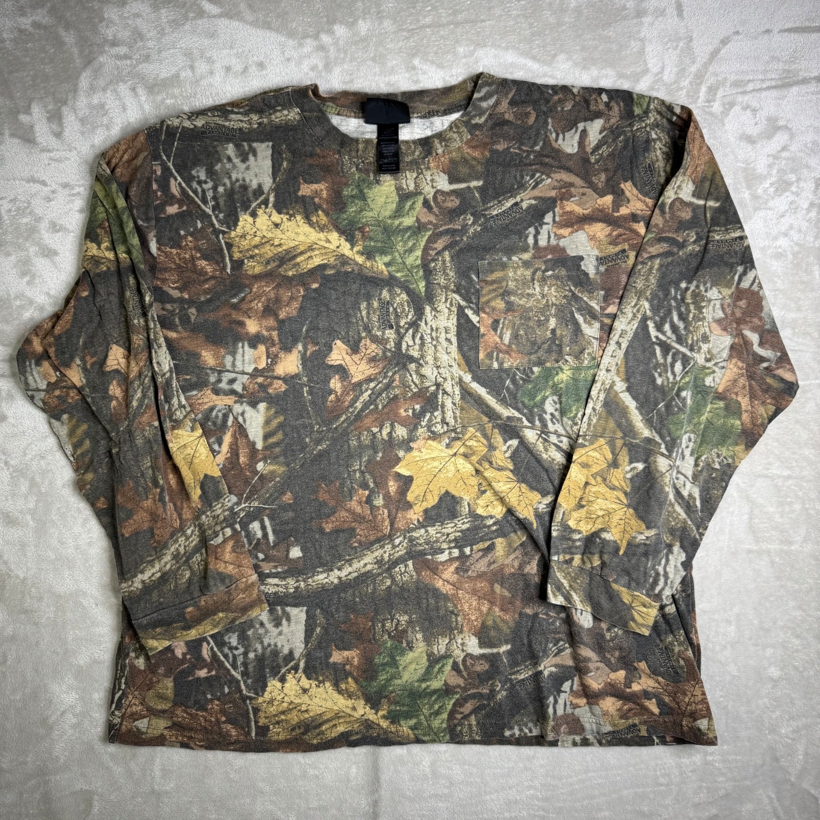 Vtg Y2K Camo Long Sleeve Shirt XXL Fieldline 90s Hunting Outdoor Real Tree
