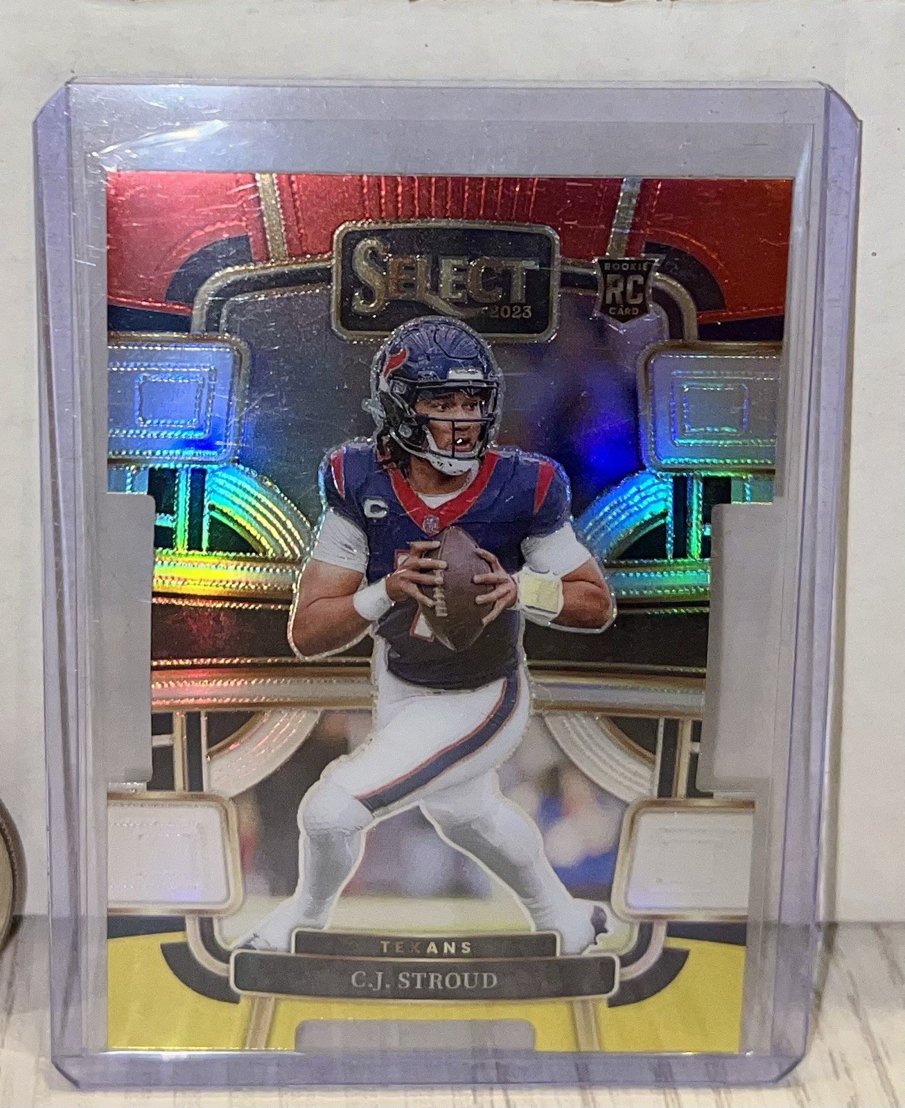 2023 Select Concourse C.J. Stroud #41 Black & Red Prizm Die-Cut Texans Rookie RC