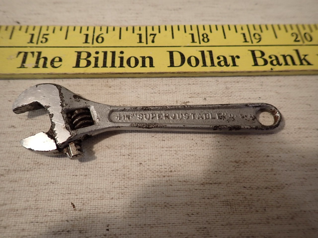 Vintage  J.H. Williams Superjustable 4" Wrench  made in USA