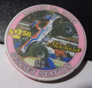 SUNSET STATION CASINO (LTD 750) $2.50 hotel gaming poker chip Henderson NV