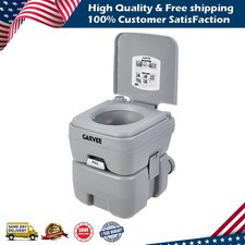 Portable Outdoor Toilet with 5.3 Gallon Flush for Camping and Hiking  Emergency