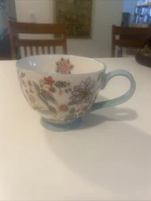 Potter's Studio Floral Ceramic Pedestal Coffee/Tea Mug