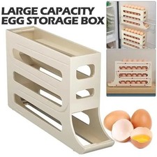 Rolling Refrigerator Egg Storage Box Kitchen Egg Rack/Container Large Capacity