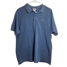 Lacoste Men's Size 6 Blue Short Sleeve Polo Shirt Crocodile Logo