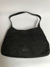 Borsa a Spalla COCCINELLE Originale - Tessuto Nero e Pelle Stampa Rettile