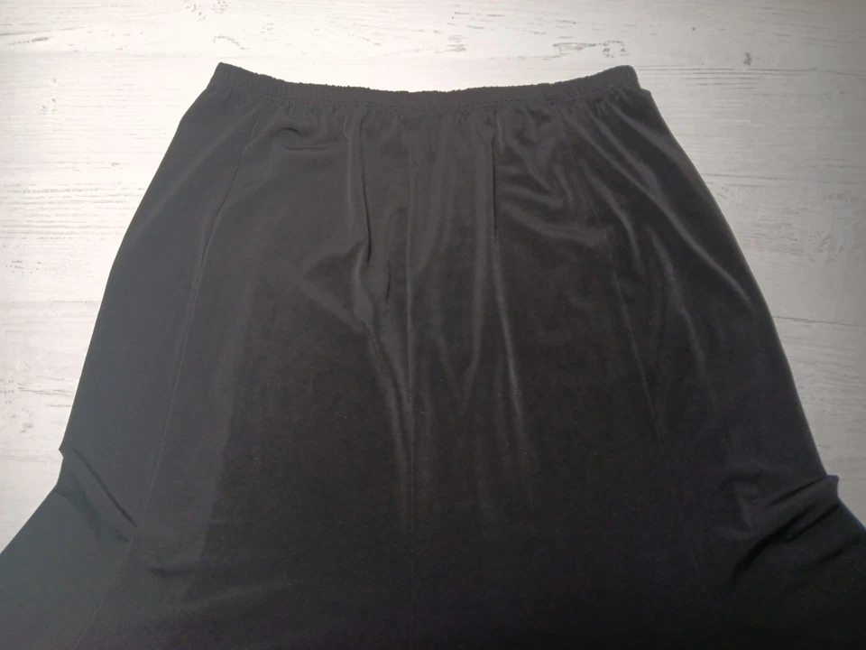 Falda Negra Vintage Notations Cintura Elástica Talla Mediana Hecha en EE. UU. Foto 3 de 4