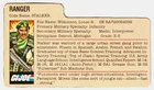 1982 Vintage Hasbro G.I. Joe Stalker Ranger File Card