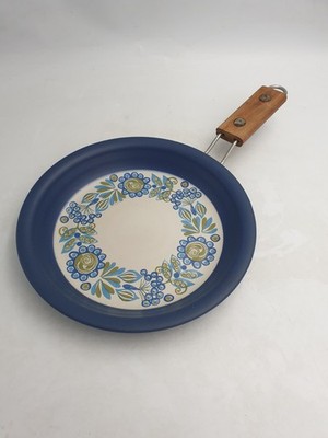 Vintage Retro Figgjo Flint Norwegen Flameware Tor Vulcanus Pfanne mit Griff blau