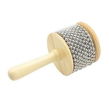 Wooden Cabasa Hand Shaker Percussion Instrument with Metal Beads for Classroom
