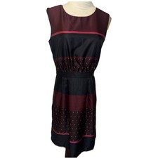 Loft Outlet Maroon Blue Dress 6 