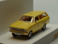 Brekina Opel Kadett B Caravan, Opel Kundendienst, 1965, Gelb - 20438 - 1:87