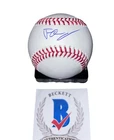 Justin Crawford Signed Baseball Philadelphia Phillies Autographed Auto Beckett