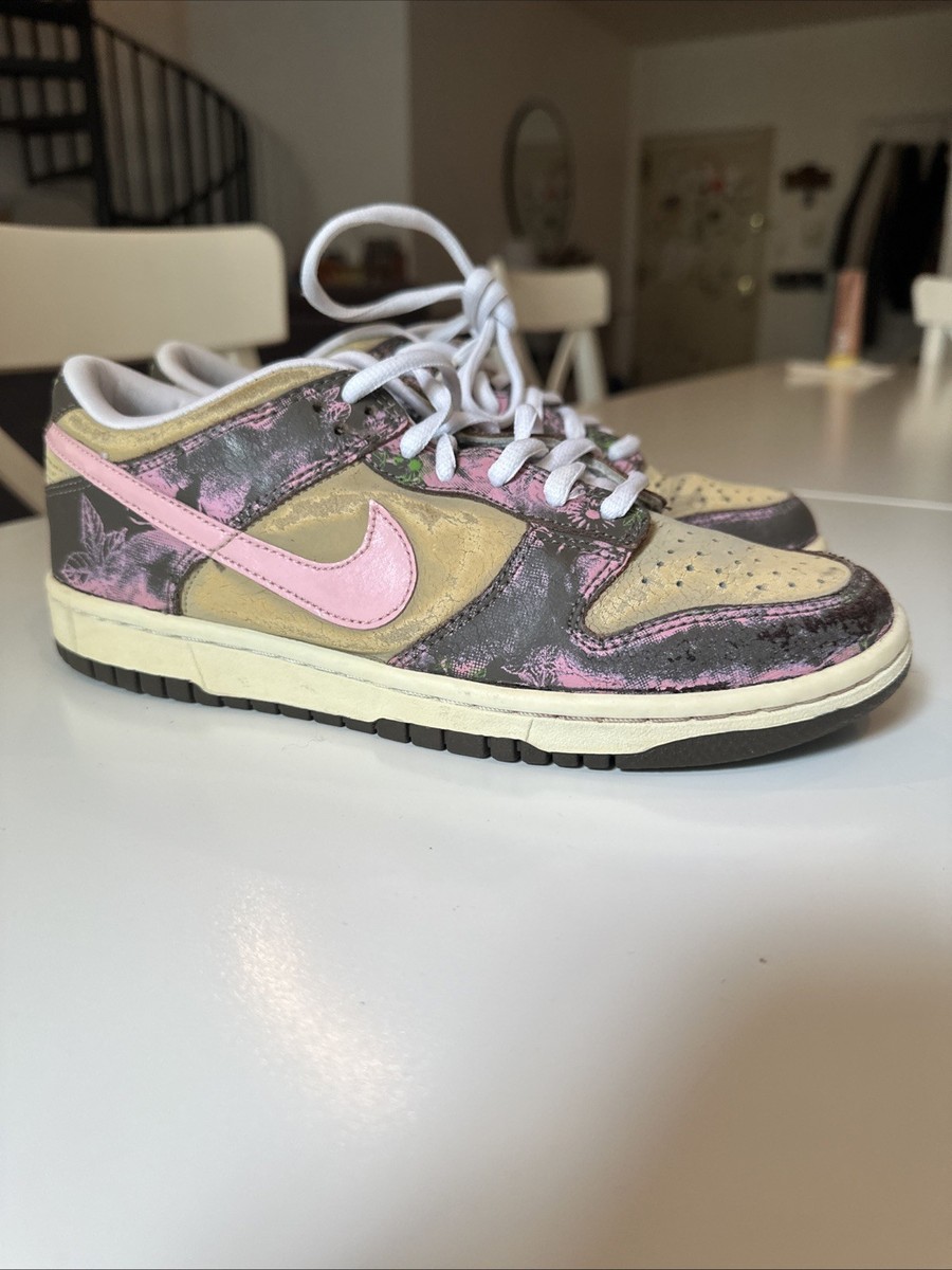 Cherry Blossom Pink Flower Pattern Nike Shoes 2006 Vintage Nike
