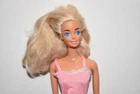 Vintage Fun To Dress Barbie Doll 1989 Mattel 4808 Blonde Pink