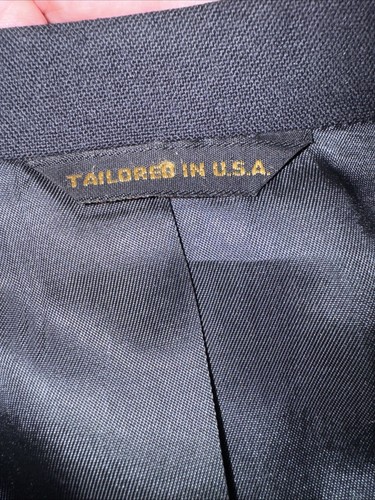 VTG Austin Reed Blazer | 44L | Navy Blue | Double Breasted | Gold Buttons USA - Picture 11 of 24