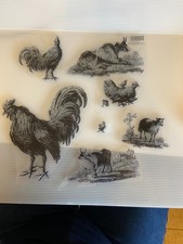 Iron Orchid Design La Campagne 12x12 IOD Stamp -ANIMALS ONLY - NEVER USED