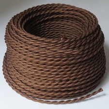 2 Core Electrical Twisted Wire 0.75mm Vintage Fabric Braided Cable Flex
